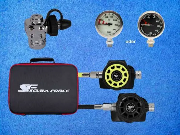 scubaforce, atemregler, regler, regulator, sidemount, stageregler, tech, blackdevil,