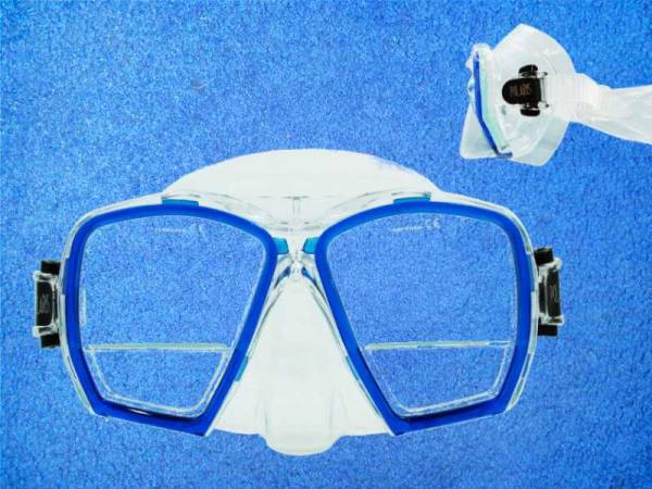 polaris maske plus blau, tauchermaske mit optischen Gläsern