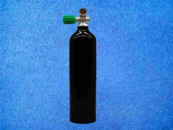 tauchflasche alu schwarz Nitroxventil links