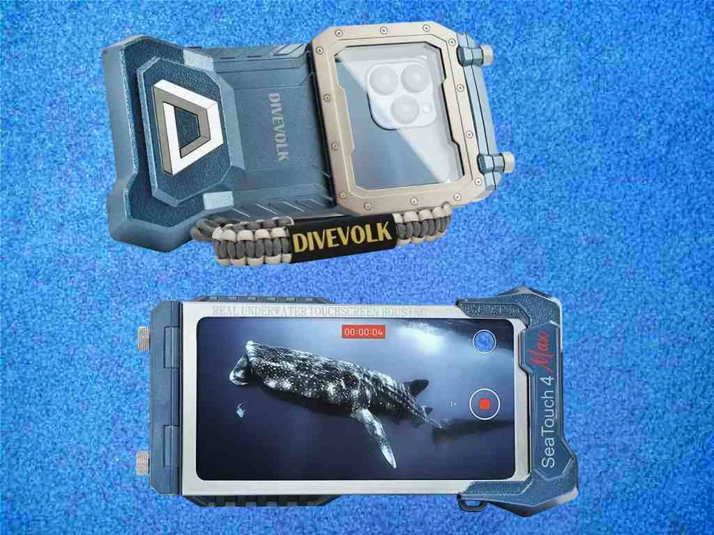 Divevolk SeaTouch 4 MAX Blau Smartphonegehäuse, vorne, hinten